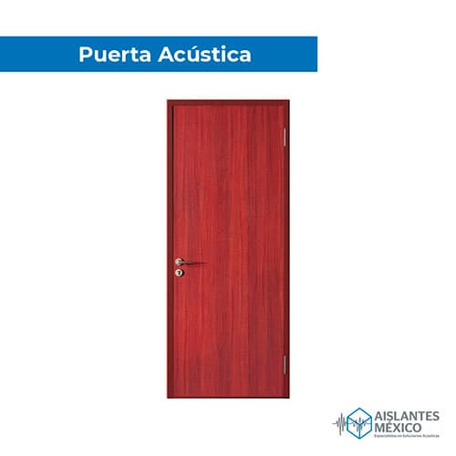 Puerta Acústica de Madera Soundproofing 40db  | AISLANTES MÉXICO